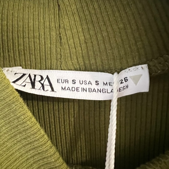 Zara Ribbed cut out long sleeve mock neck midi dress - Picture 7 of 7